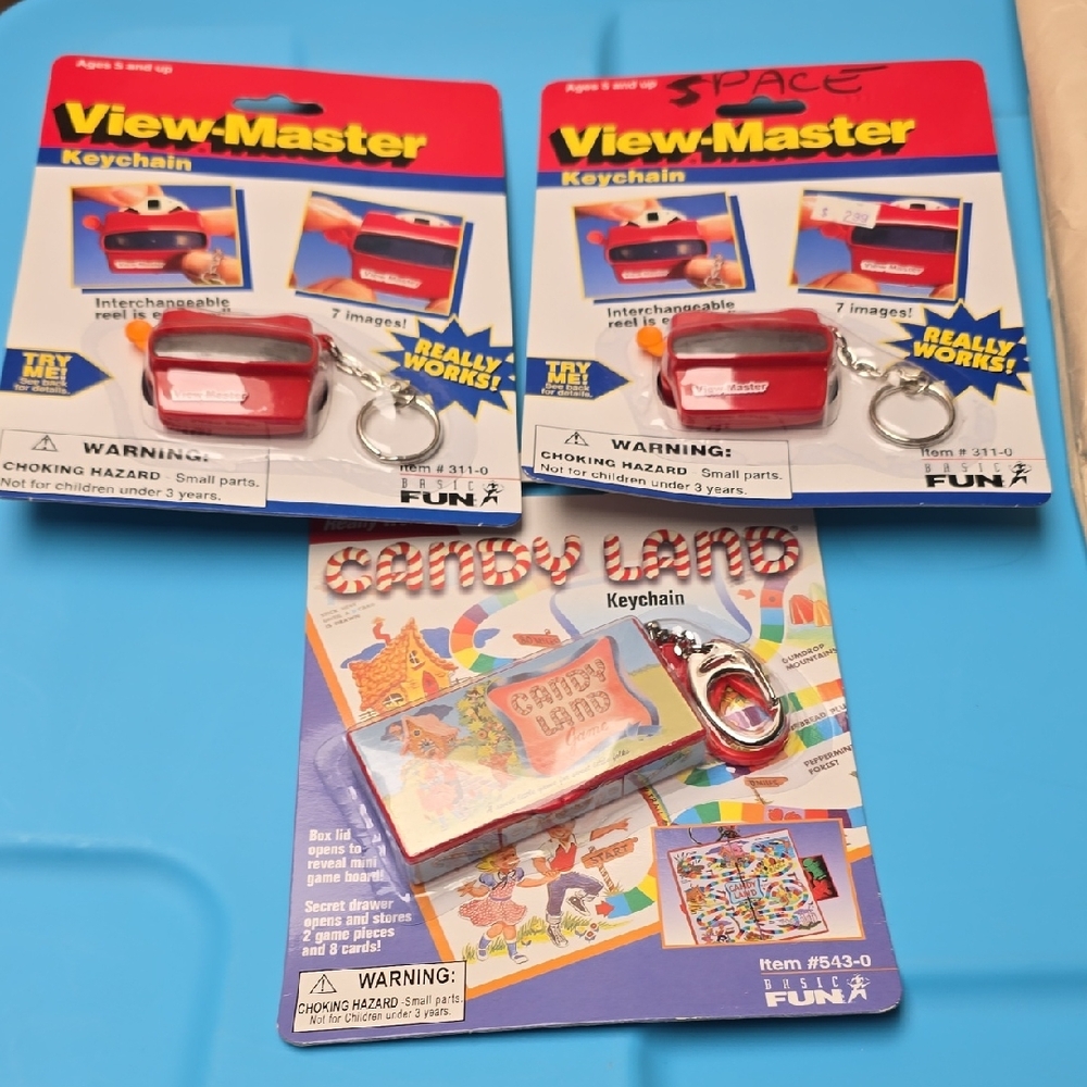 View-Master and Candy Land Keychains